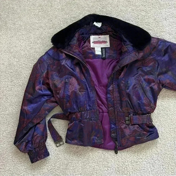 Obermeyer Vintage 90’s Thermolite Baroque Insulated Ski Jacket Coat Belted Sz 8 - Picture 16 of 16